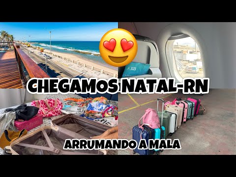 ARRUMANDO AS MALAS PARA A VIAGEM, CHEGAMOS NATAL, TOUR PELO QUARTO NO HOTEL, PRIMEIRO DIA E MAIS 🤍