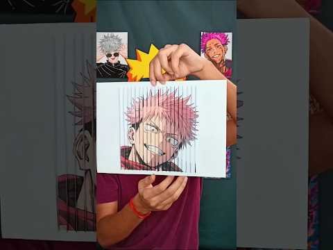 Gojo, Yuji & Suguru Geto Lenticular Drawing ✨ Jujutsu Kaisen 3D Motion Art