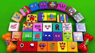 Numberblocks Toy & Slime: Look All Clay with Mini  Square Coloring! Satisfying ASMR Video