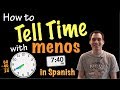 Telling Time in Spanish: Using 'Menos'
