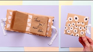 How to make a Vintage Mini Book - Easy DIY Scrapbook Tutorial