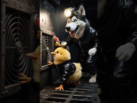 Yellow Chicken and dog playing Dalgona Candy Game #animals #cute#dalgona #funny #animation