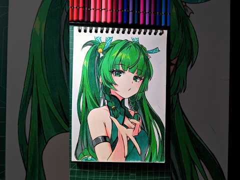 Qing Yi • Zenless Zone Zero Colouring【イラ ストメイキング】#アナログイラスト #イラストレーター #shorts #drawing #anime