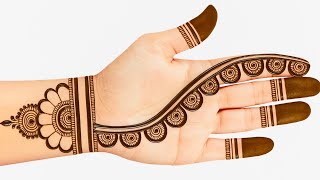 Simple Latest Front hand Mehndi design | Stylish Mehndi design| राखी-स्पेशल सरल आसान मेंहदी डिज़ाइन 
