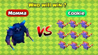 MOMMA Vs COOKIE Who will win ? ll Clash of clans ll
