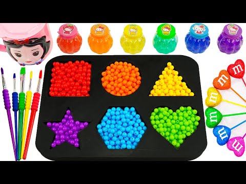 Satisfying Video | How To Make Rainbow Lollipop Candy & Glossy Balls From Mixing Beads Cutting ASMR