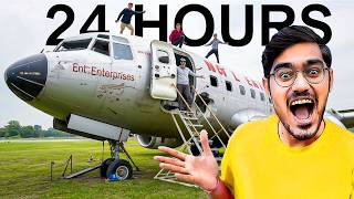 24 Hours in a Plane Challenge😱   ₹700 करोड़ के विमान में 24 घंटे   Will We Survive