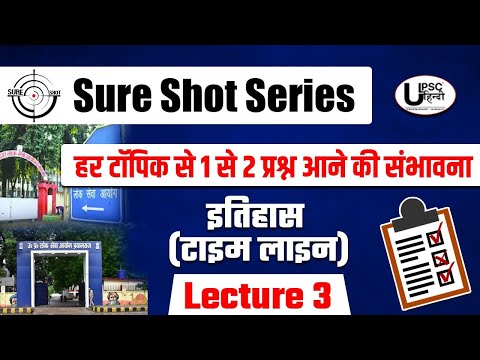 UPPSC PRE 2024 के लिए History timeline | ऐतिहासिक कालक्रम | L-3| #sureshotseries #uppcs