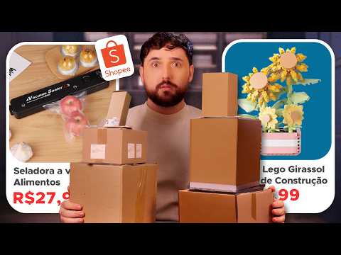 😱 Comprei TUDO QUE MEUS SEGUIDORES PEDIRAM na Shopee | Seladora a Vácuo, Flor de LEGO e Caneca Mixer