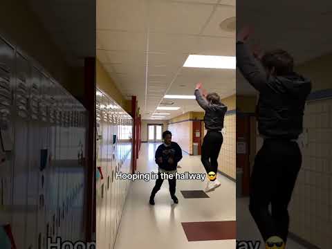 Hallway hoops are LIT #hoops #hoopslife