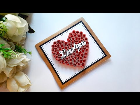 Beautiful Handmade Valentine's Day Card | Greeting Card for Valentine's Day | Tutorial