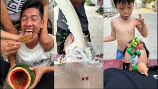 Baby Tries GIANT Soda from the Whole Village – CUTEST Reaction Ever! 😂🥤#couple #martialarts •