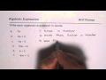 Algebraic Expressions and Consecutive Numbers