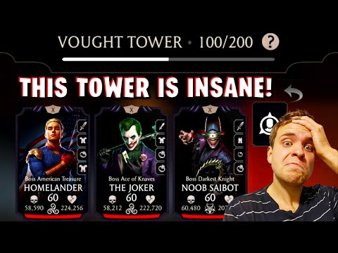 Battle 100 in Vought Tower vs. Beginner Account in MK Mobile! This Tower Is HELL!