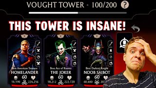 Battle 100 in Vought Tower vs. Beginner Account in MK Mobile! This Tower Is HELL!
