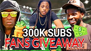 Shedeur Sanders x Deion Sanders | 300K Subscribers 💵 Giveaway! Colorado & Cleveland Football Fans