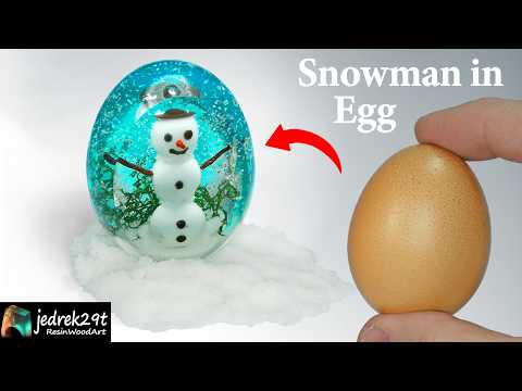 Making Snowman in EGG / Christmas Ideas / RESIN ART