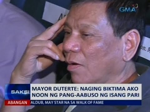 Mayor Duterte: Naging biktima ako noon ng pang-aabuso ng isang pari