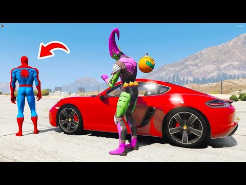 DUENDE VERDE PEGOU O CARRO DO HOMEM ARANHA no GTA 5