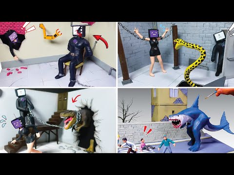 Making All Dioramas TV Man & TV Woman - Skibidi Toilet | Part 12 | Polymer Clay