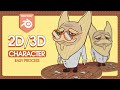 Transforming Characters into 2D/3D Art in Blender