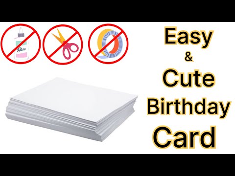 DIY - Happy birthday card | Handmade birthday card idea | Easy White Sheet Birthday Card