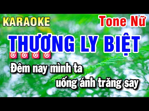 Karaoke  Thương Ly Biệt Nhạc Sống Tone Nữ | Huỳnh Anh