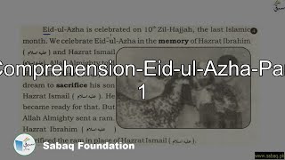 Comprehension-Eid-ul-Azha-Part 1