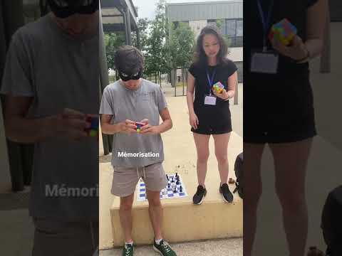 Rubik's Cube à l'aveugle vs à une main ft. @arthurgarcin3717