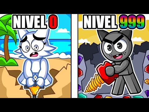 ¡GRAY y WENDA Evolucionando de NOOB a DIOS Mi Taladradora en Roblox! (sprunki)