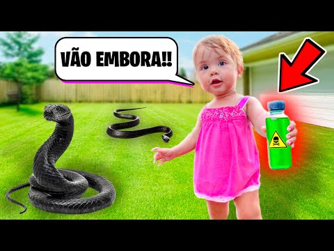 TEM 2 COBRAS! COLOQUEI REPELENTE pra ACABAR com AS COBRAS na NOSSA CASA! DEU CERTO? Pai Também Vloga