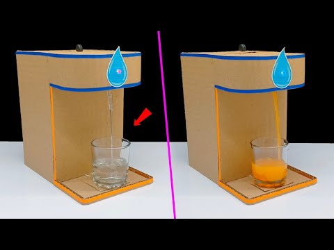 How to Make Automatic Water Dispenser Machine From Cardboard || Science Exhibition Working Model