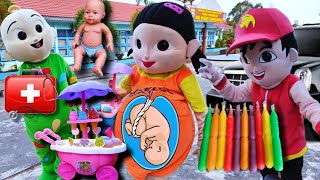 Drama Badut Lucu Cocomelon Squidgame Jualan Es Krim Es Kiko, Boboiboy Menolong Ibu Lahir di Mobil