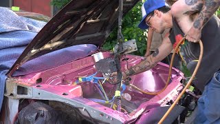 Painting The Sparkly Pink BAY! & Cutting Fenders