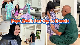 Family saying Goodbye to Papa Zaid's last day in Canada 🥹❤️