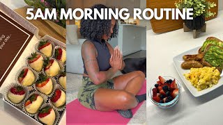 5AM MORNING ROUTINE: slow mornings, positive energy, flowers for me?