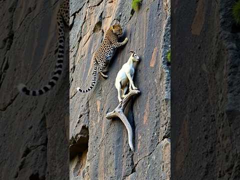 Goats life🙏🐐🐆  #shortsvideo #viralvideo #leopardadventure  #goatclimbing #mountains