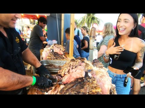 Best Street Food Fest of Spain. Meat Paradise. 'Meat&Fire' Grill Fest in Barcelona