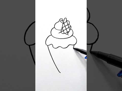 Icecream cone drawing, #icecream, #drawing, #shorts..