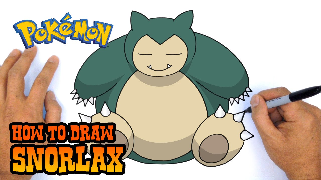 How to Draw Snorlax - Pokemon