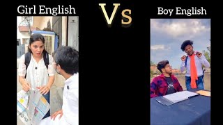 Girl English Vs Boy English 😂😂 #funny #video #viral