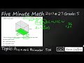 Understanding Area, Perimeter, and Volume