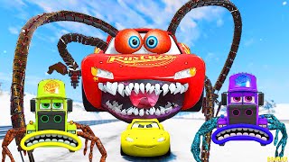 Epic Escape From The Lightning McQueen Octopus Eater & Mack Spider Eater | McQueen VS McQueen Beamng