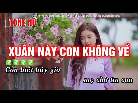 Xuân Này Con Không Về Karaoke Tone Nữ – Rumba Nhạc Tết Cực Hay – Hoàng Dũng Karaoke