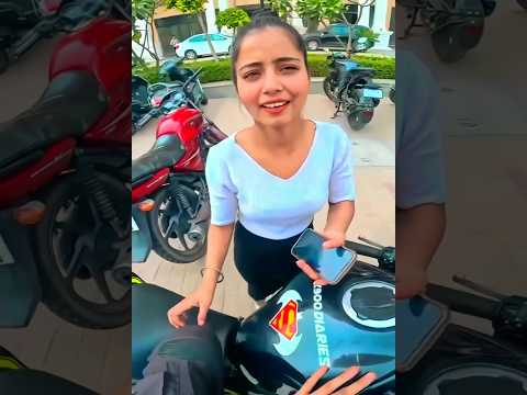 Cute girl z900 dekh kr ban gyi Gold digger🤡😂 Mere BF ki hai🤭 #motovlog #rider #golddigger #shorts