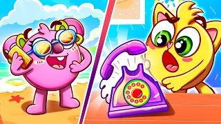 Trim-trim Canção do Telefone | 😻🐨🐰🦁 Músicas e Rimas Infantis | Baby Zoo