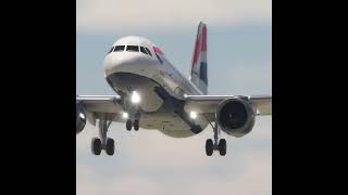 SMOOTH GIANT Airplane Flight Landing!! Airbus A320 British Airways Landing at Los Angeles Airport