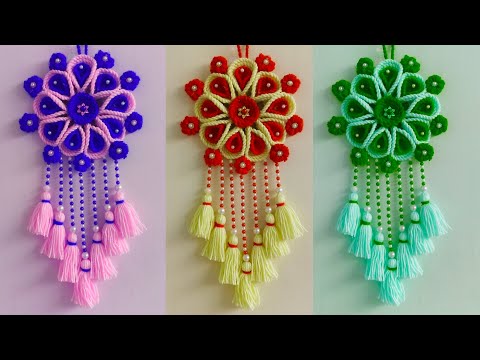 Easy & Beautiful Wall Hanging Craft Using Woollen Thread | Woollen Craft Wall Hanging | Yarn Craft