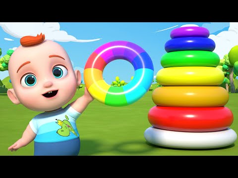 Leo Plays with Stacking Rings | Kids Songs & Nursery Rhymes | Learn & Play with Leo