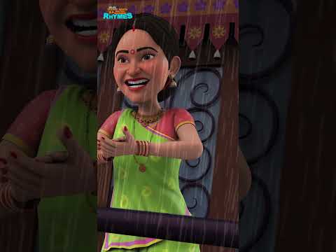 बारिश आयी छम छम छम | Barish Aayi Cham Cham Cham | #youtubeshorts#shorts#nurseryrhymes#cartoon#rain